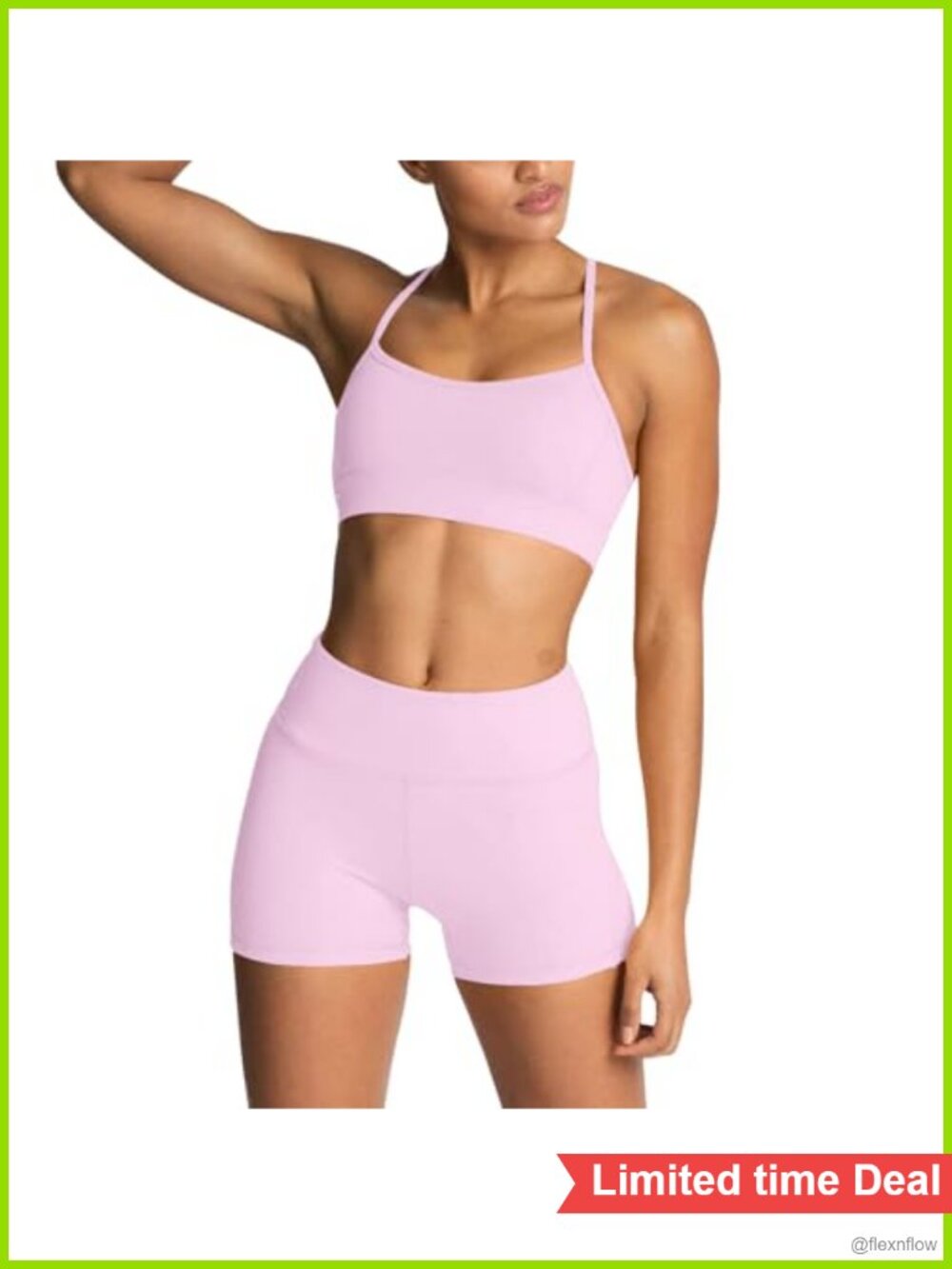 2 Piece Workout Sets for Women Yoga Tank Top High Waisted Biker Shorts